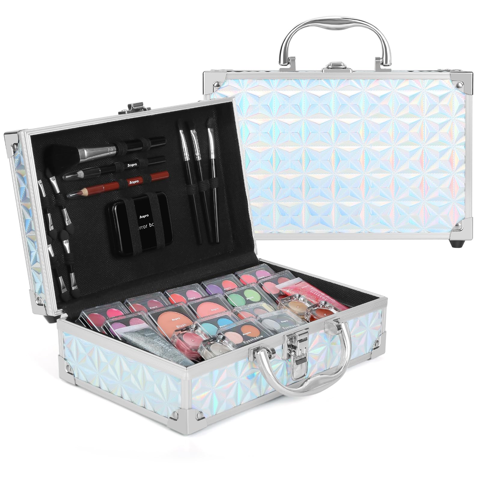 Ocho pinceles de maquillaje Anpro para un acabado profesional