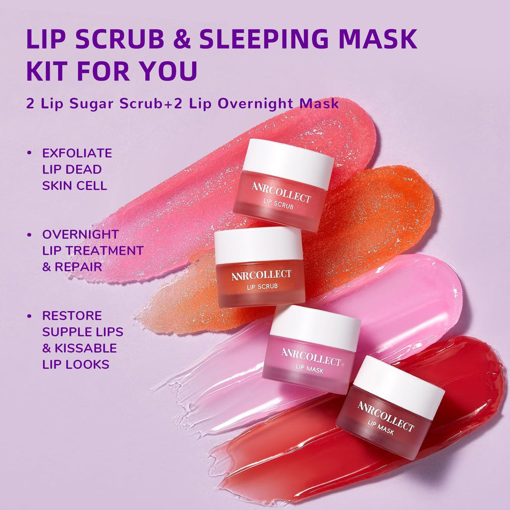 ANRCOLLECT Exfoliante Labial Durazno: limpieza suave para labios rugosos.