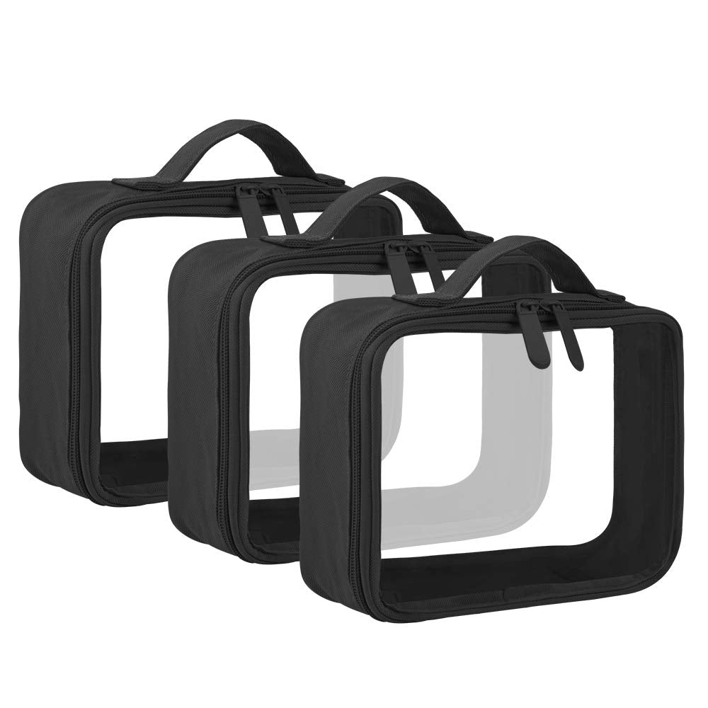 ANRUI Neceser transparente con asa para viaje facilita ver y tomar tus artículos.