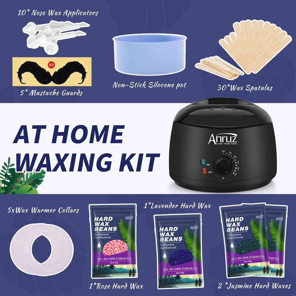 ANRUZ kit depilación completo para cuerpo, cara y bikini