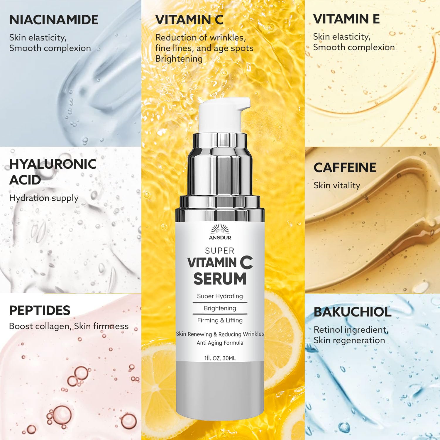 ANSDUR améliore l’éclat avec hyaluronique et vitamine E