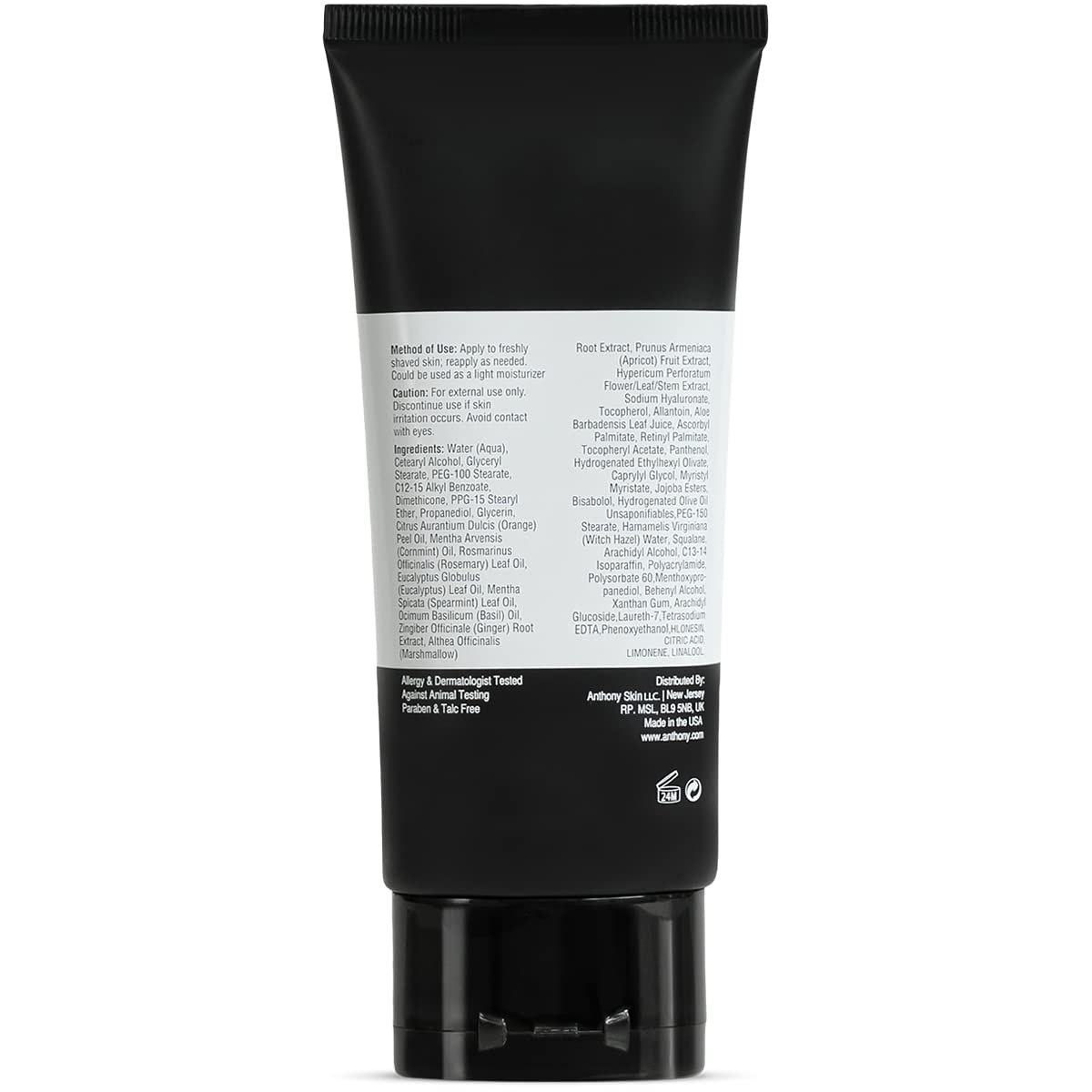 Anthony After Shave Balm ingredientes naturales y aloe vera para calmar irritaciones