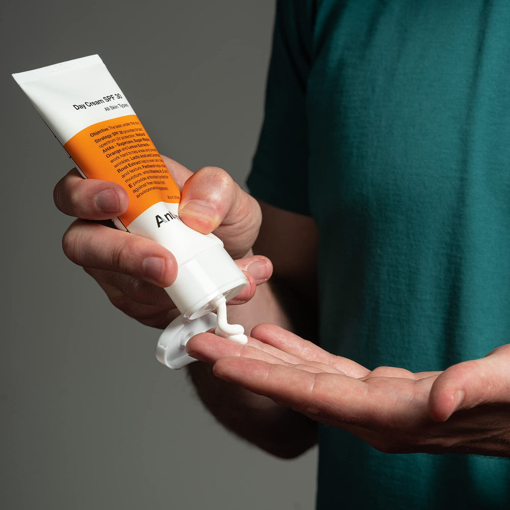Anthony Crème Jour SPF30 — sans parabènes et sans ingrédients agressifs.