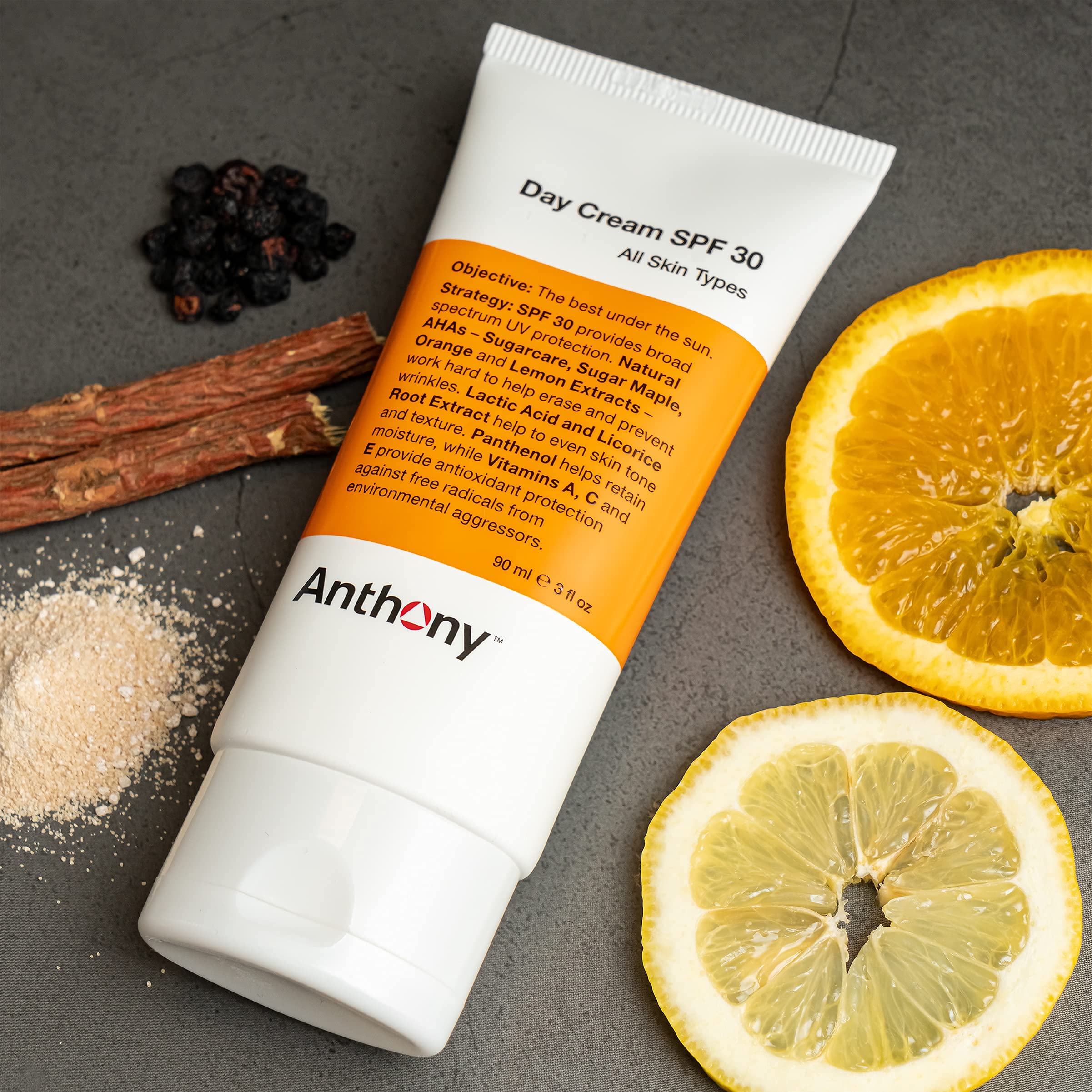 Anthony Crème Jour SPF30 — recommandée par des barbiers professionnels.