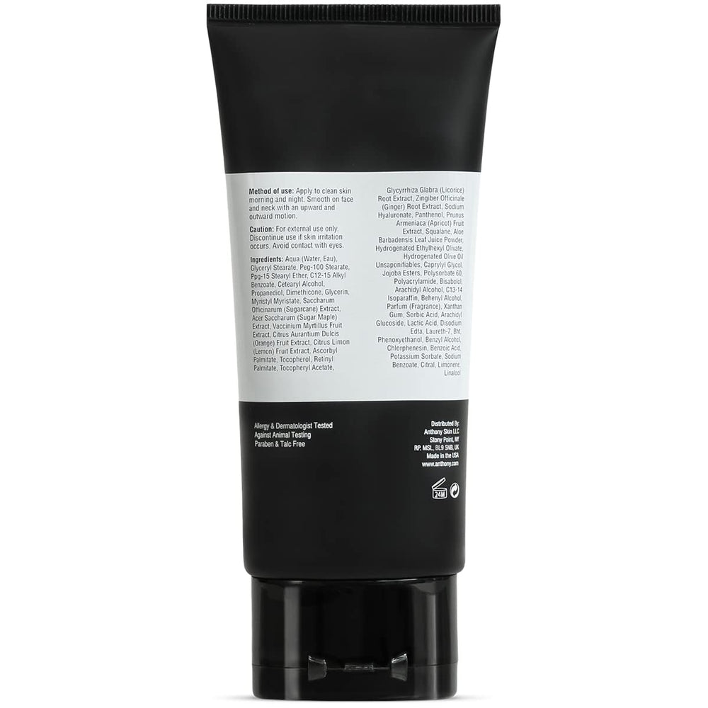 Anthony hidratante facial para hombres, aplicación suave y rápida.