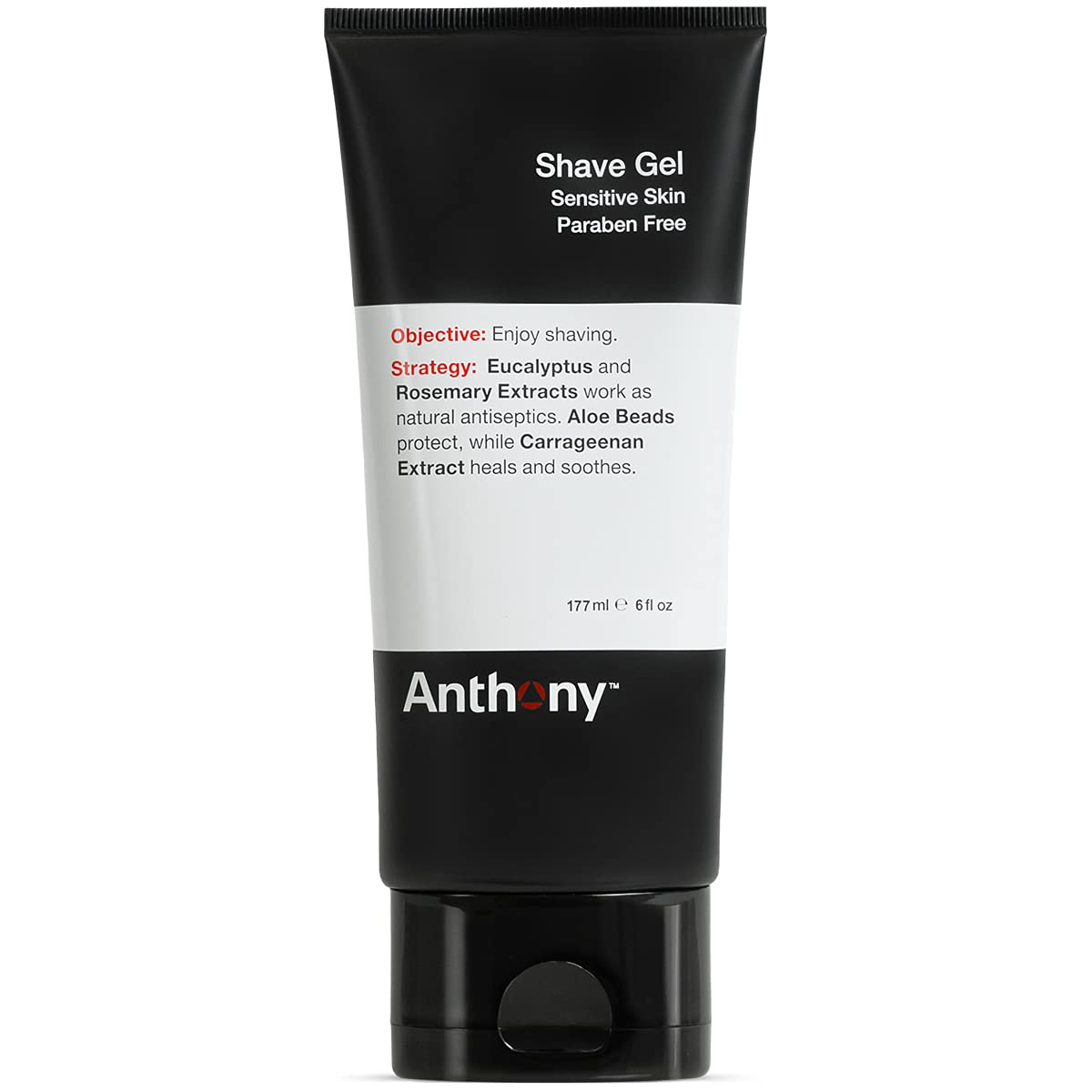 Anthony Shave Gel con gel transparente para un afeitado preciso sin irritación.
