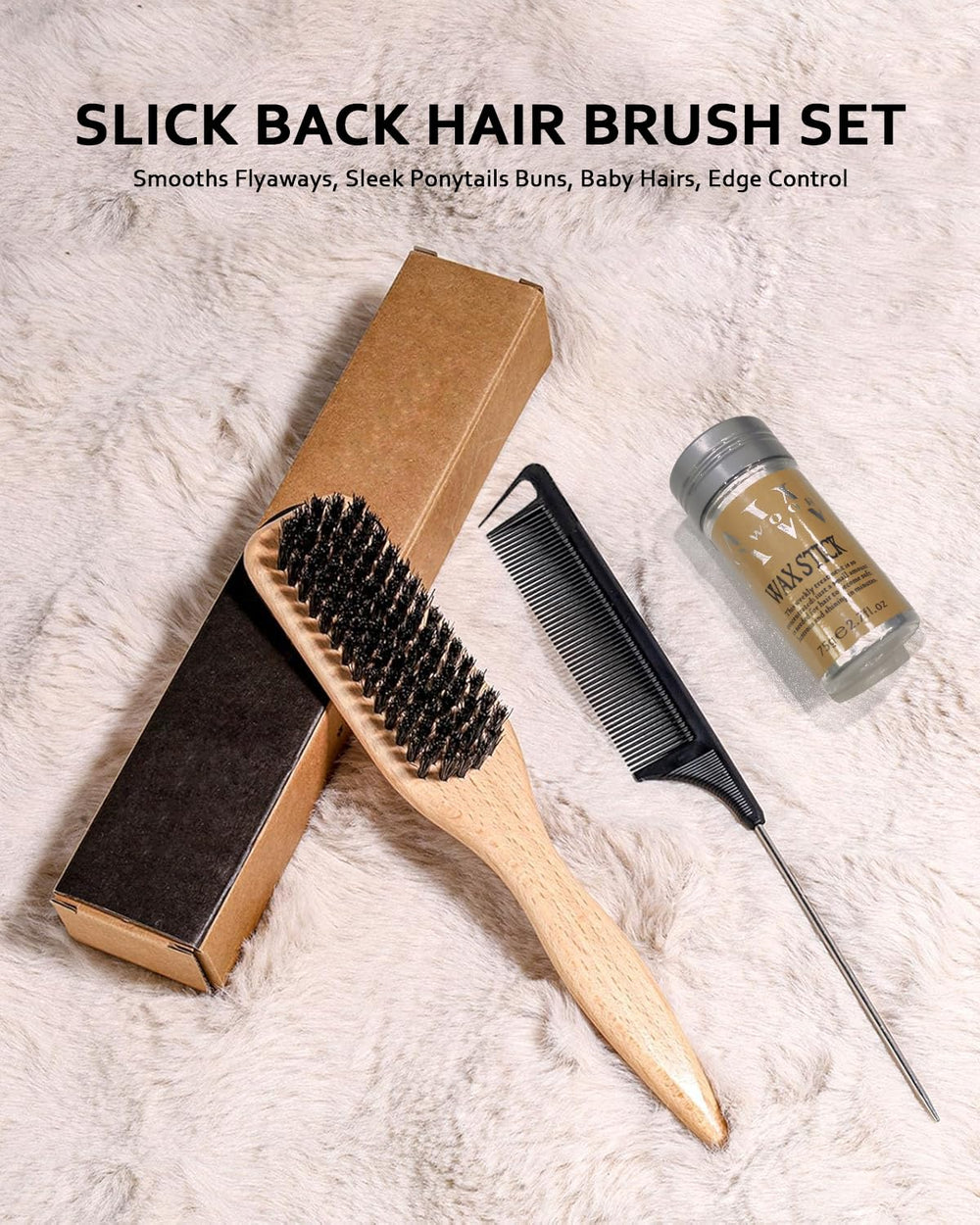 Cuidado natural AnWoor: fórmula con ceras y aceites para cabello saludable.