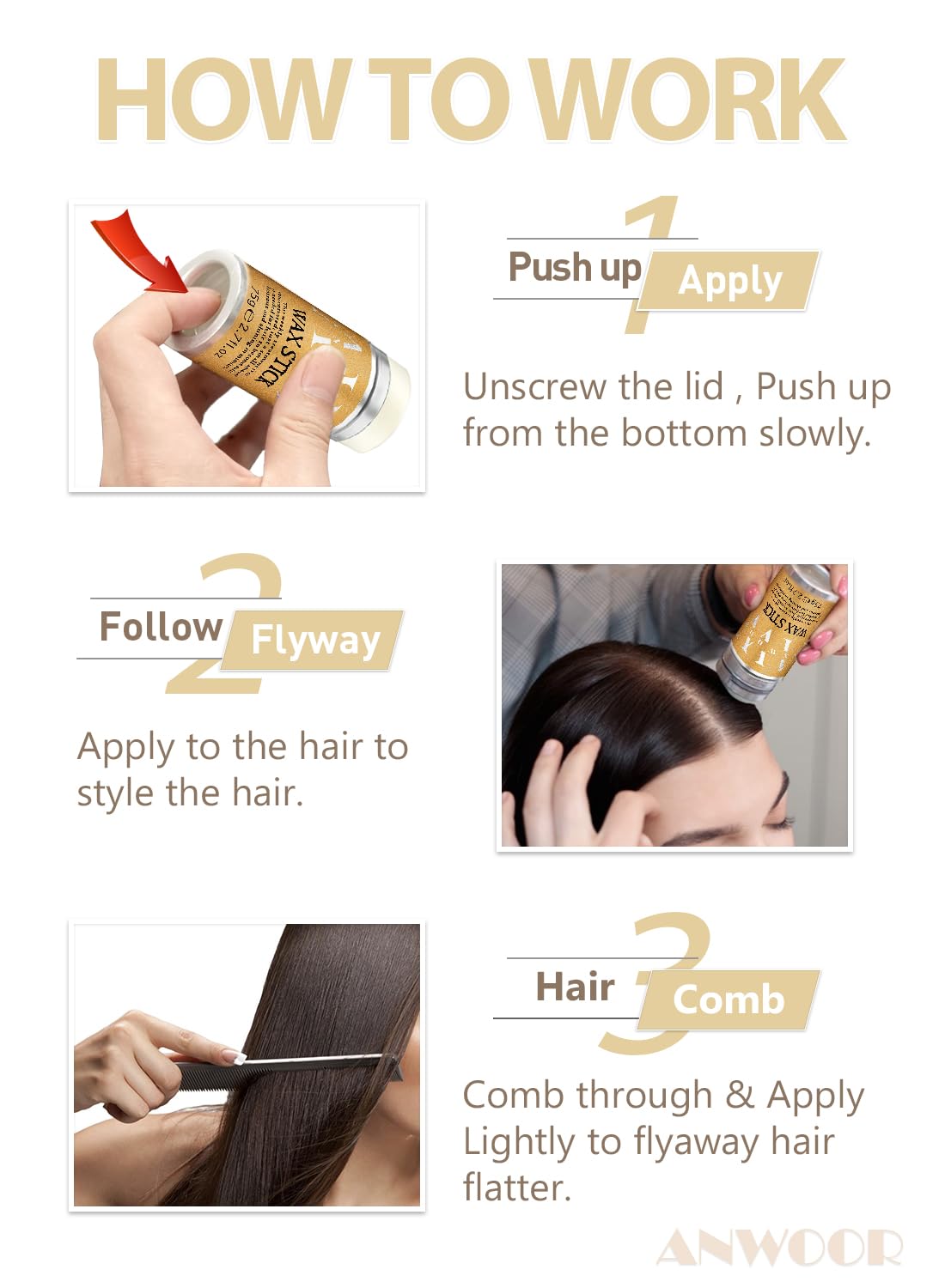 AnWoor Updo: control de peinados recogidos para eventos.