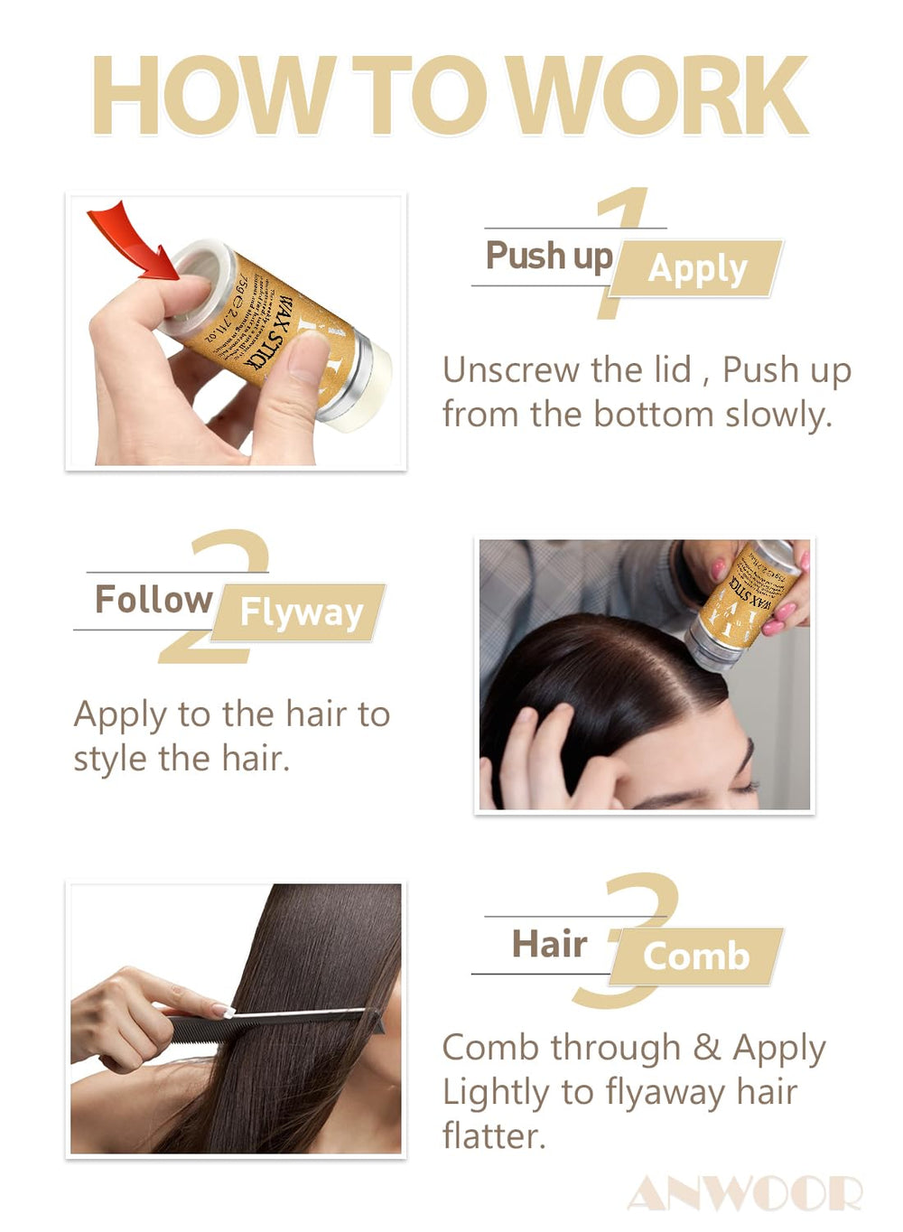 AnWoor Updo: control de peinados recogidos para eventos.