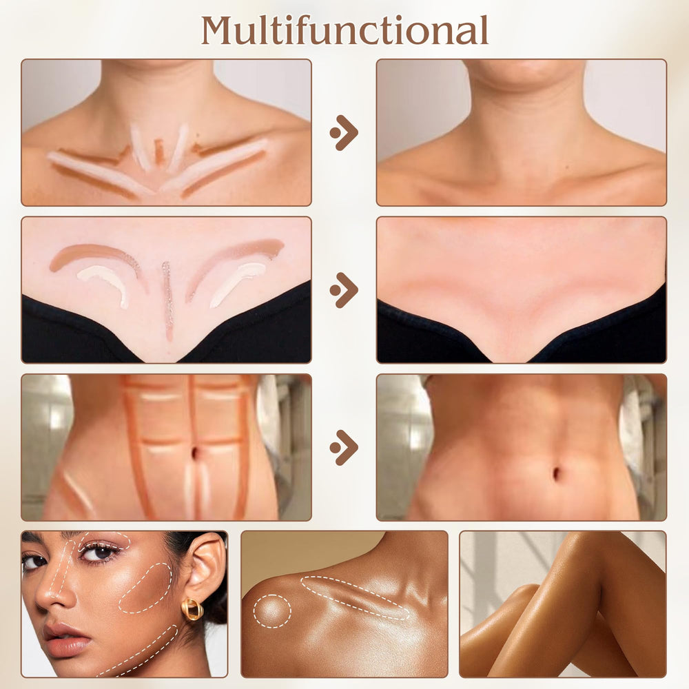 Tonos 03Darker Nude y Light Pink para rostro y cuerpo.