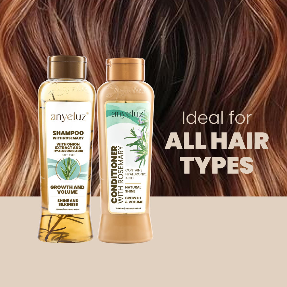ANYELUZ hydratation légère à l’acide hyaluronique: cheveux souples et hydratés.