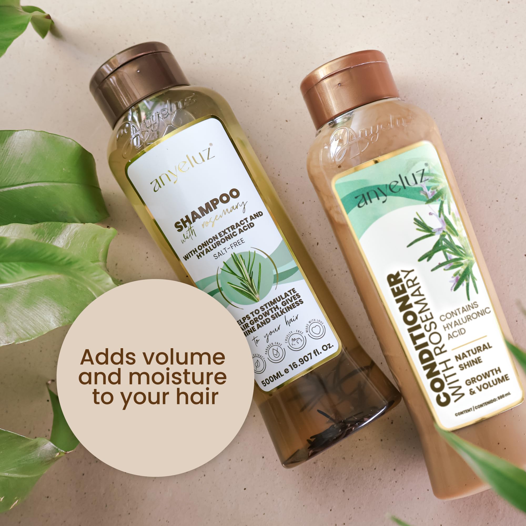 ANYELUZ texture cheveux doux et brillants après utilisation.