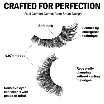 AnyFairy Lash Clusters reutilizables y suaves, se integran con pestañas naturales.
