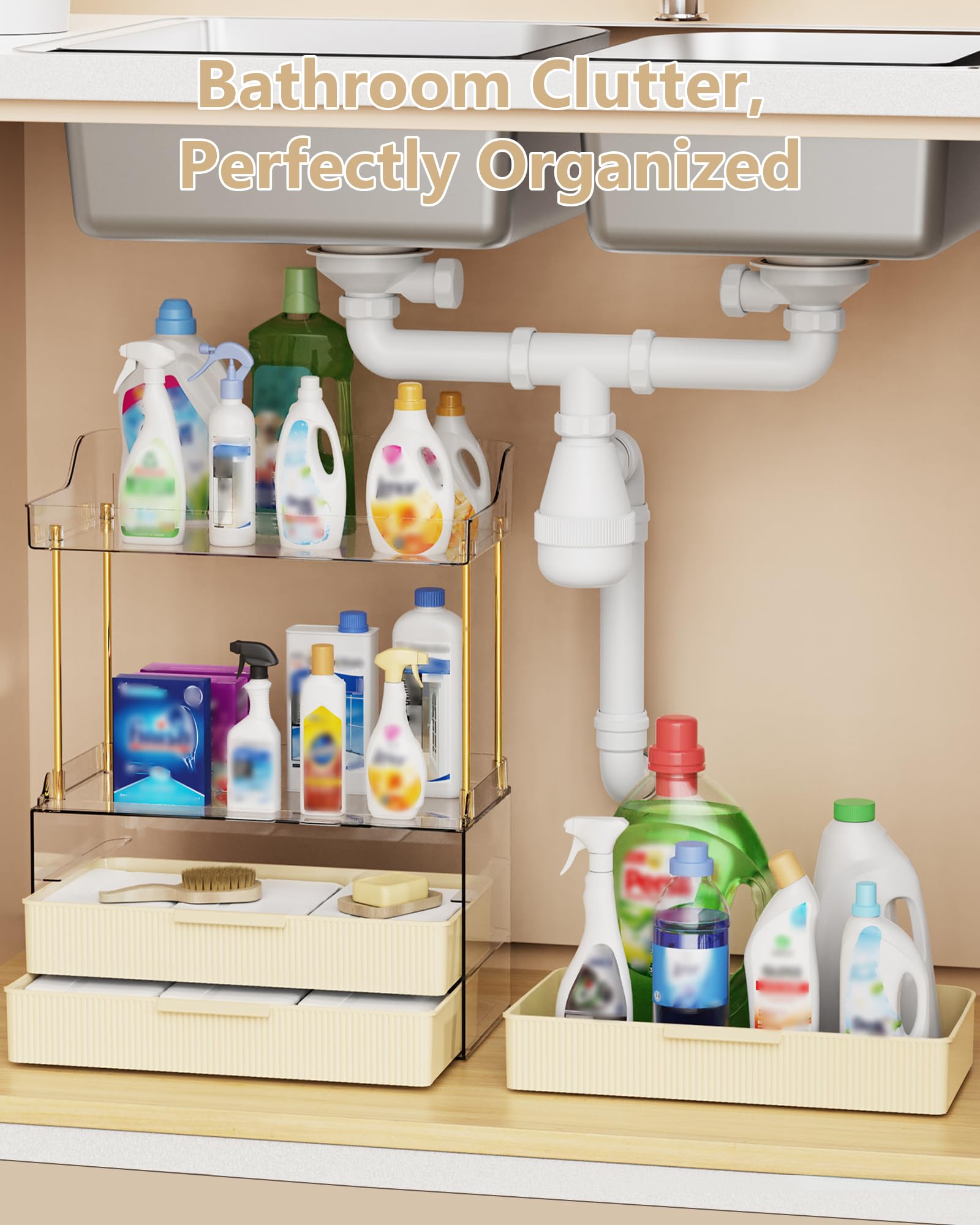 Anylady organizador baño uso versátil para maquillaje y cuidado diario.