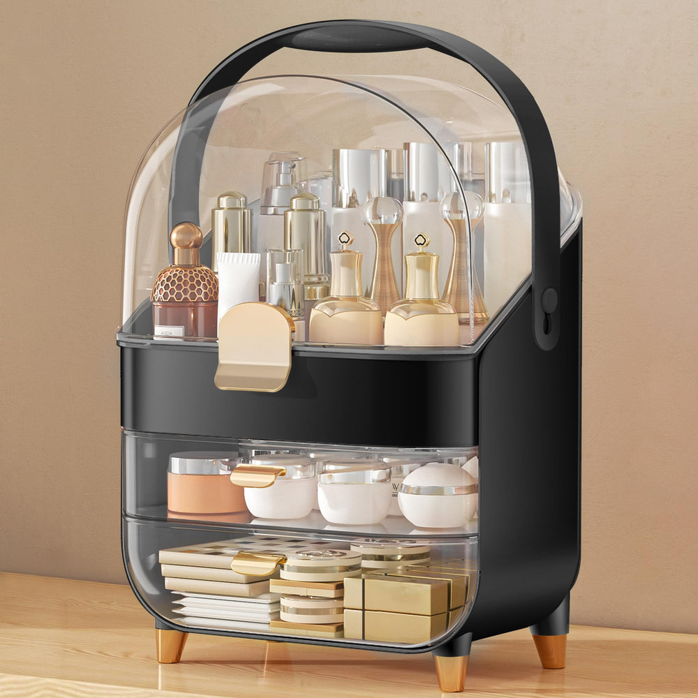 Anylady organizador de maquillaje en tocador con vista general para organizar
