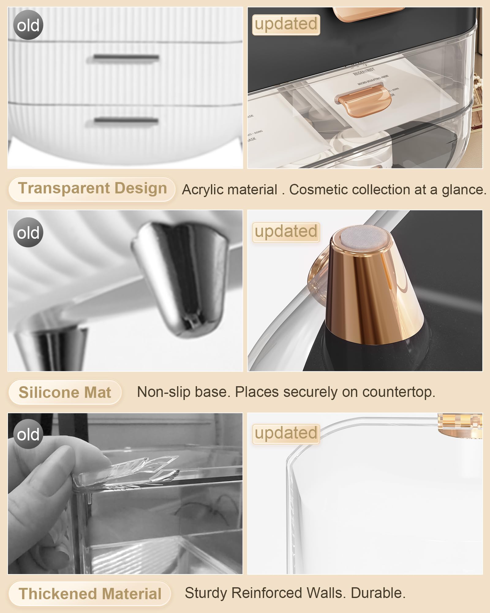 Anylady organizador con material ABS reforzado y acabado resistente