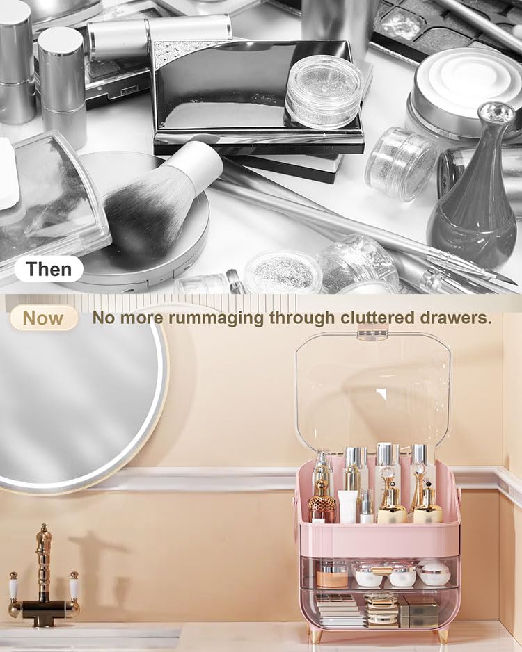 Anylady organizador de cosméticos con almacenamiento compacto para tocador