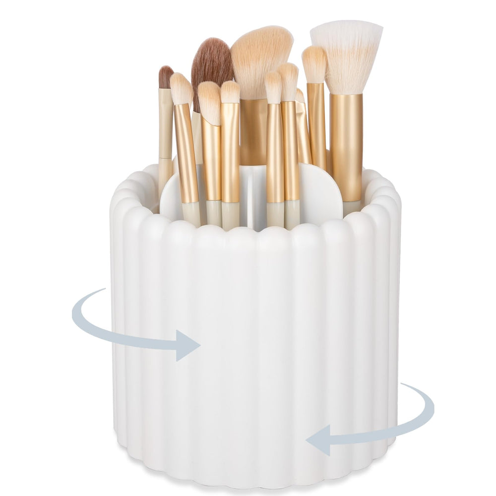 Anyoifax 360 giro brochas maquillaje: organizador práctico para guardar brochas en la mesa.