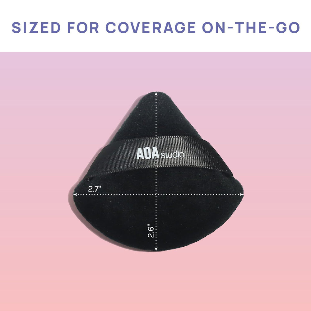 AOA Studio Velvet Puffs: diseño ergonómico para maquillaje cómodo.