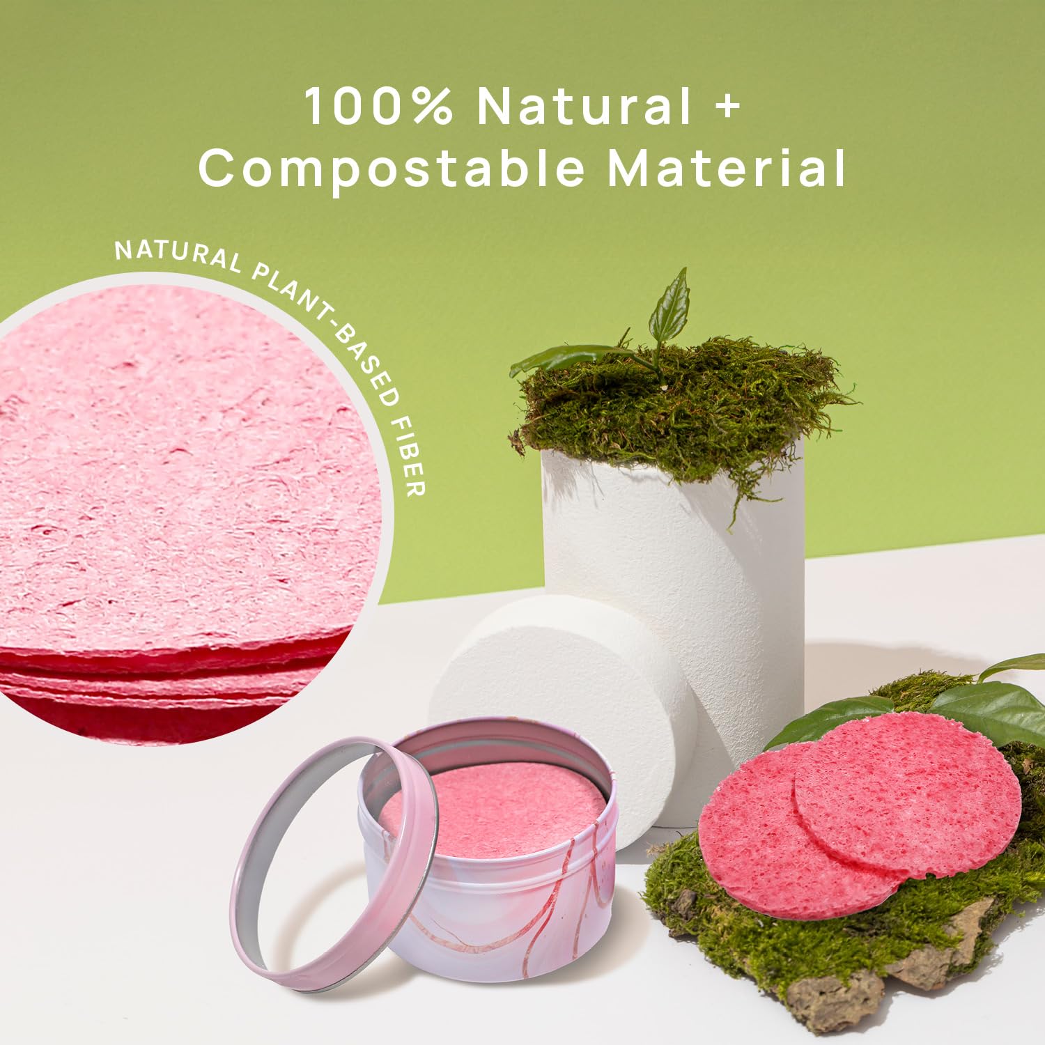 Exfoliación suave con esponjas AOA STUDIO para piel sensible