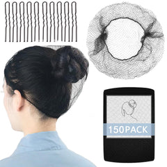 Redes para cabello Aodada negras de 24 pulgadas para cobertura segura en cocina.