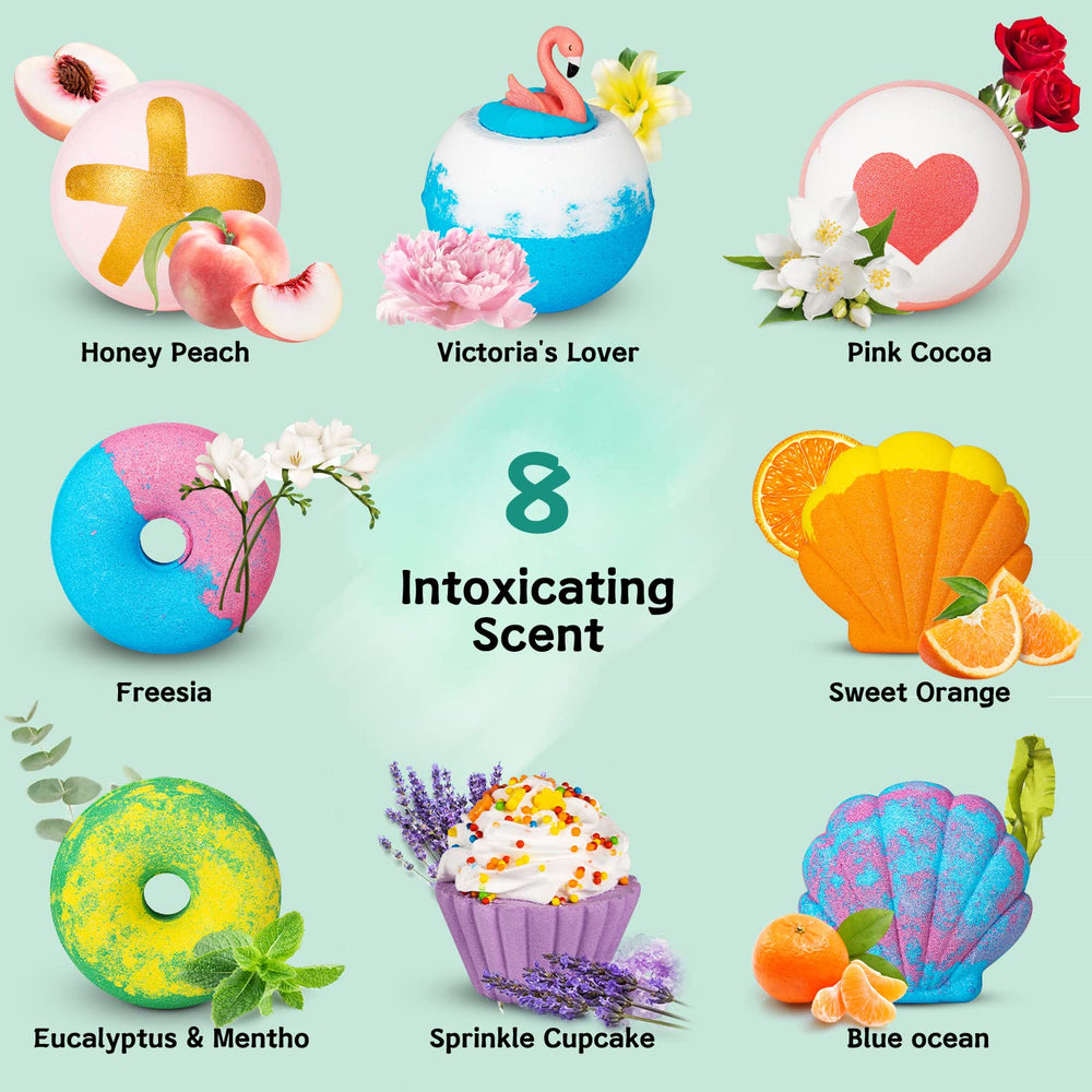Aofmee bomba de baño cacao rosa: aroma reconfortante y burbujas coloridas