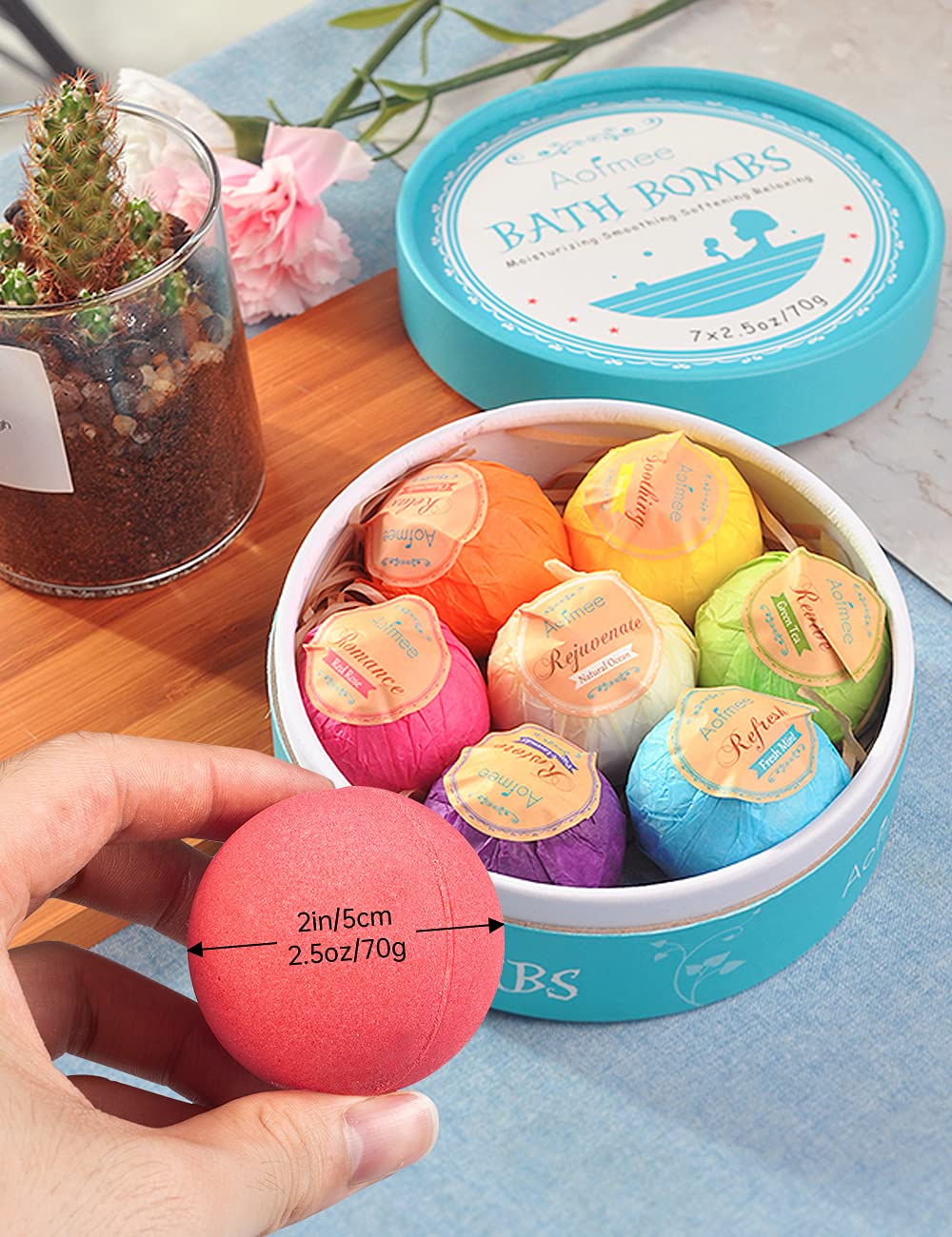 Aofmee bombas de baño para regalos en fechas especiales.