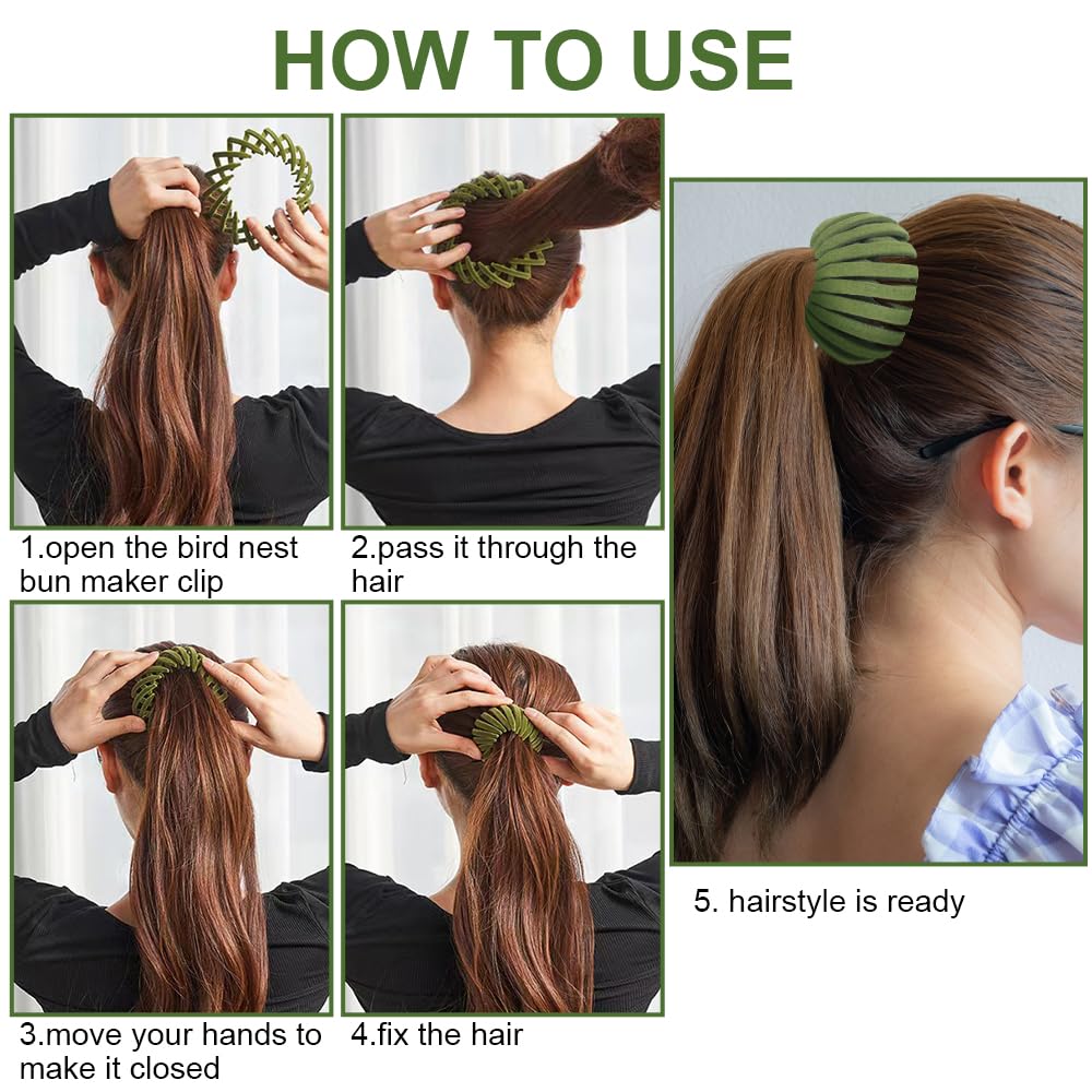 Aokid clip de pelo—creacion-peinado-natural, ideal para coletas rápidas.