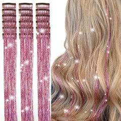 Aokomisu purpurina para cabello rosa, brillo para fiestas y peinados
