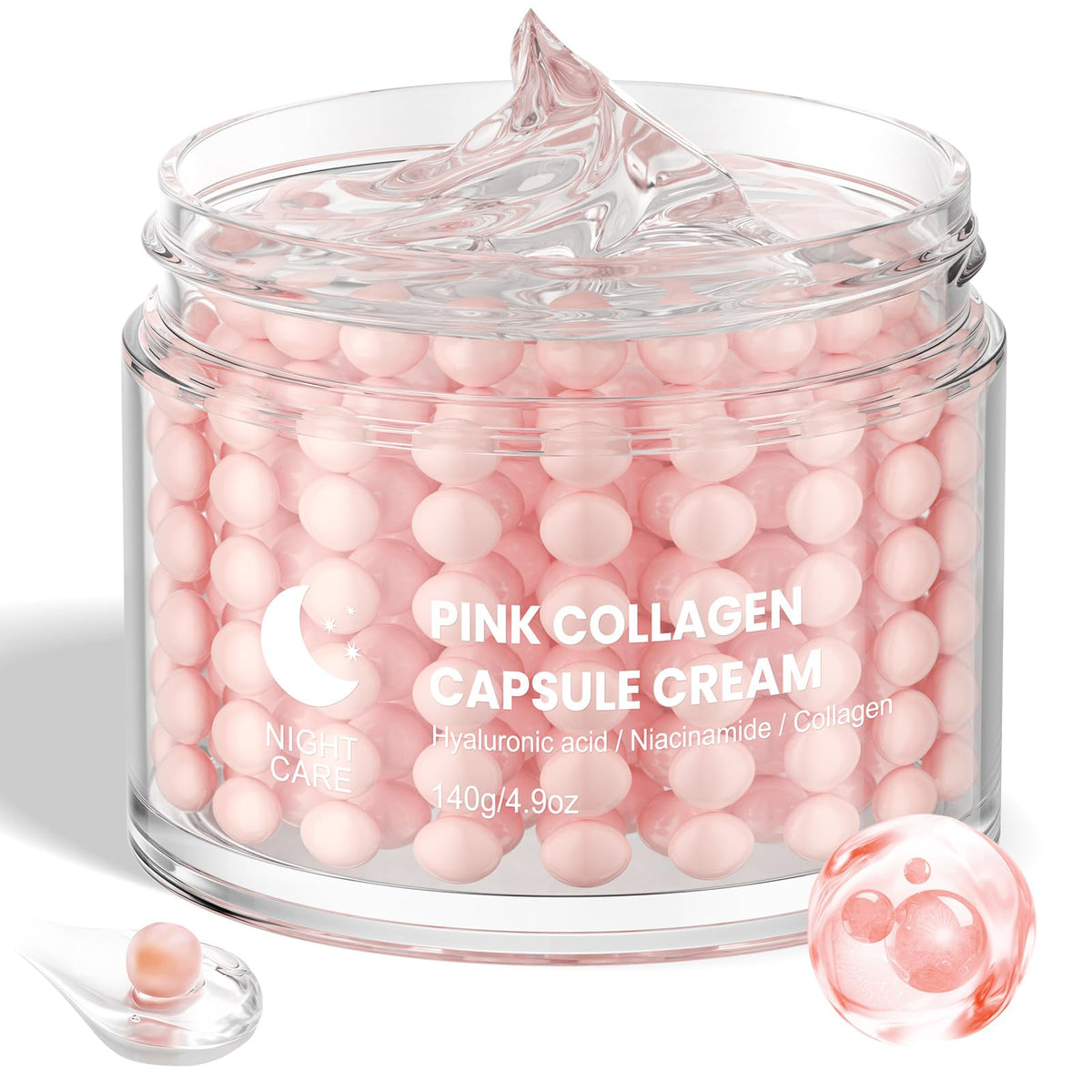 AOPEIBOTO crema en cápsulas rosadas para rostro, hidratación profunda y suave