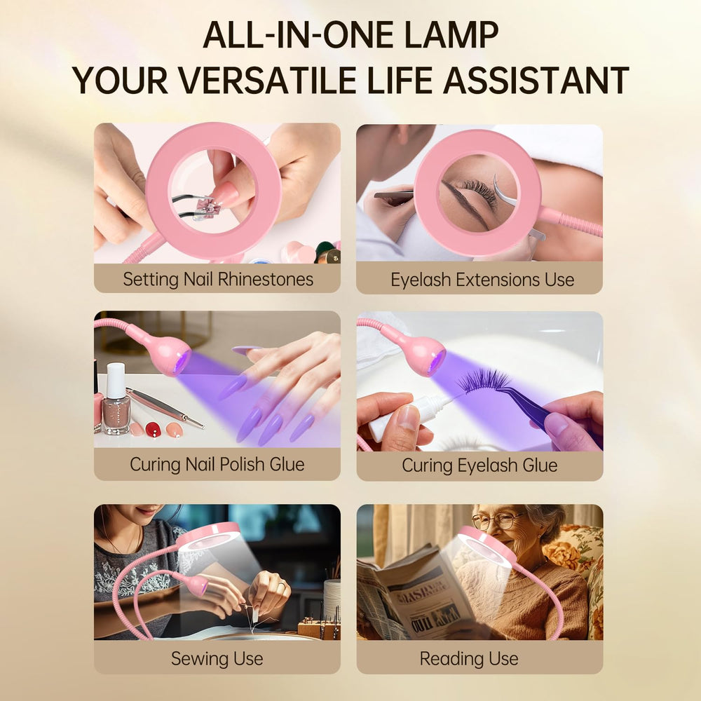 AORAEM lámpara UV/LED para uñas con curado rápido 365-395 nm