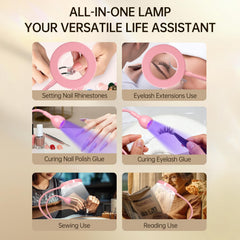 AORAEM lámpara UV/LED para uñas con curado rápido 365-395 nm