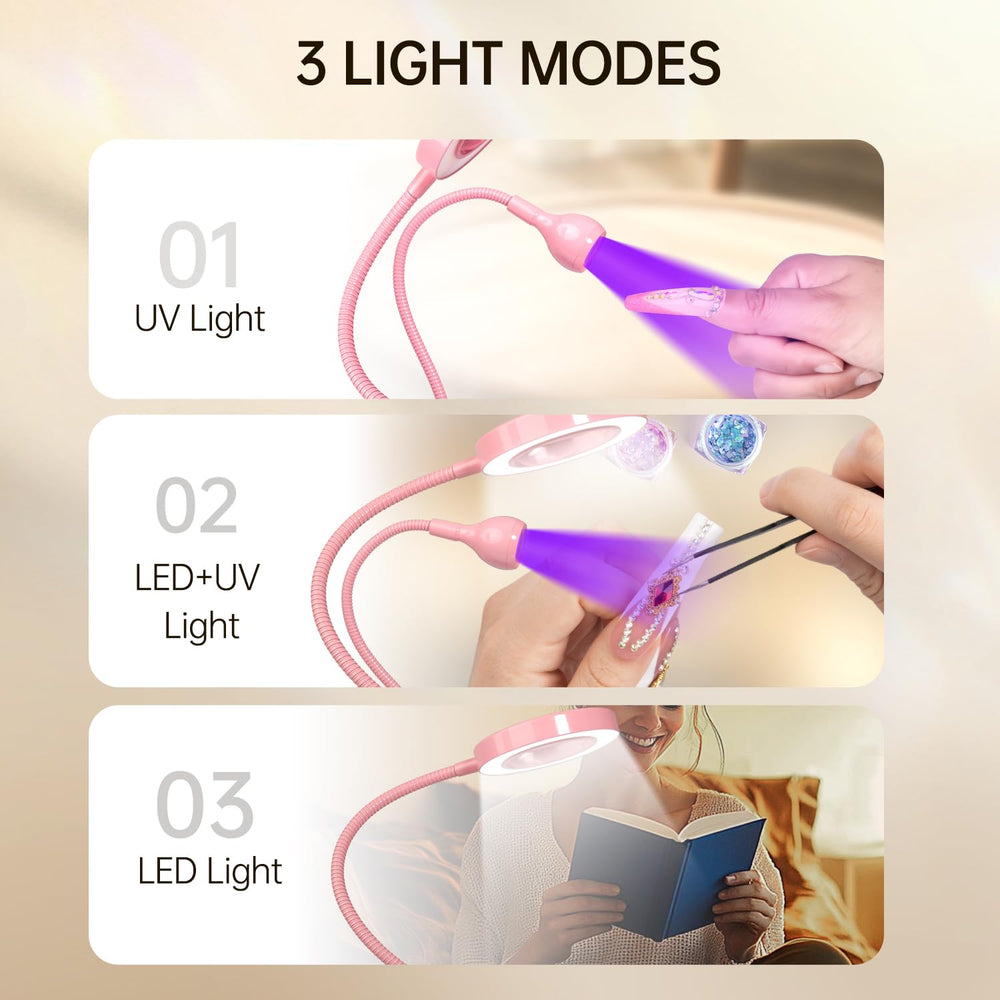Pinza estable de mesa para lámpara UV/LED AORAEM
