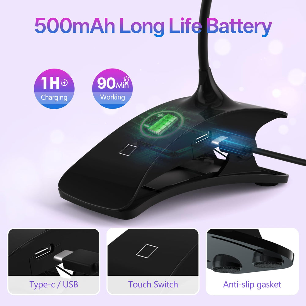 Lámpara UV AORAEM con cuello de ganso ajustable para dirigir la luz con precisión.