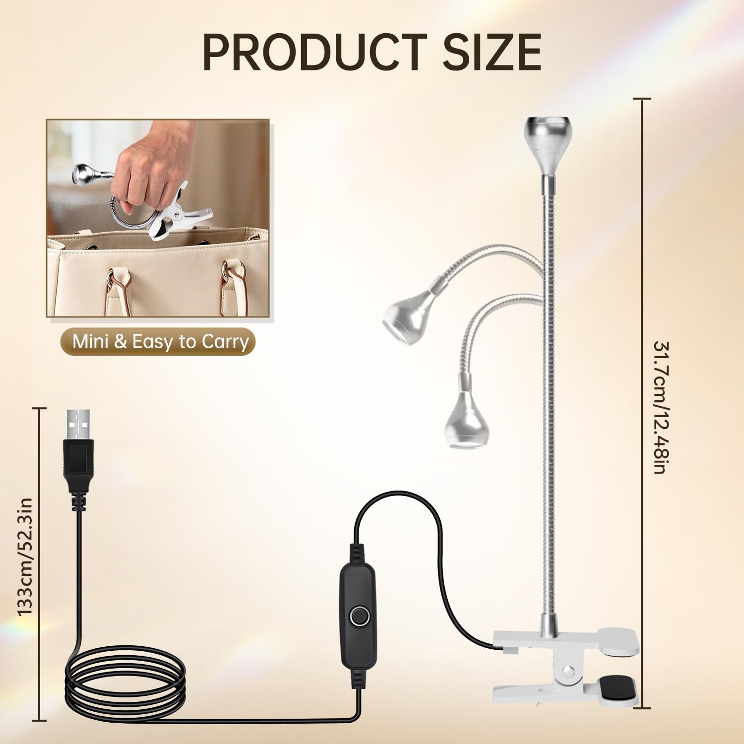 Brazo 360 grados AORAEM para posicionamiento preciso.