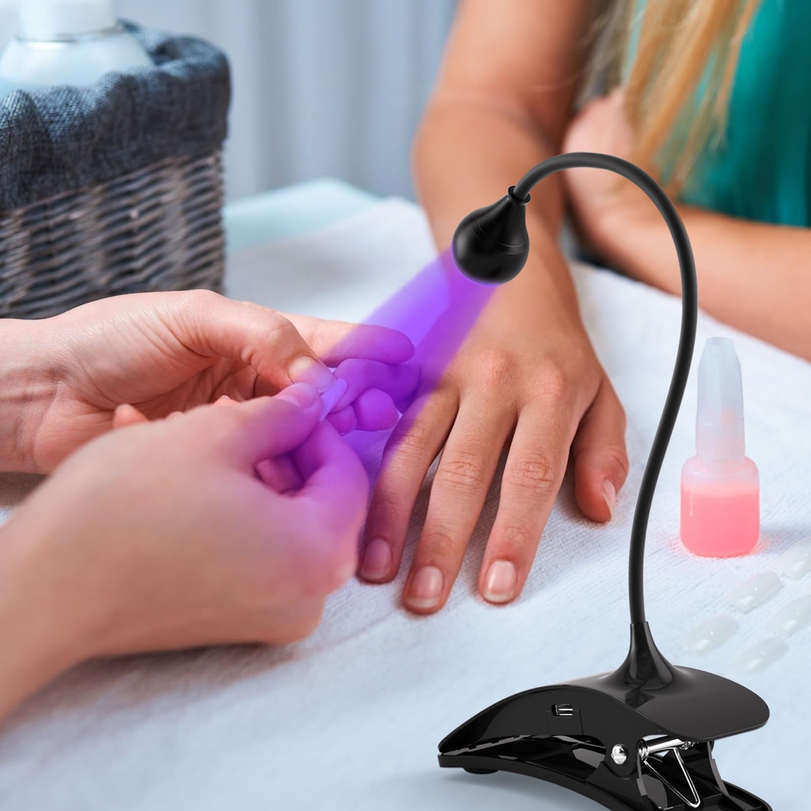 Lámpara UV AORAEM con temporizadores 30-60-90s para manicura precisa.