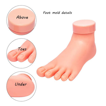 AORAEM pie de práctica muestra pedicura ideal para presentaciones en salón.