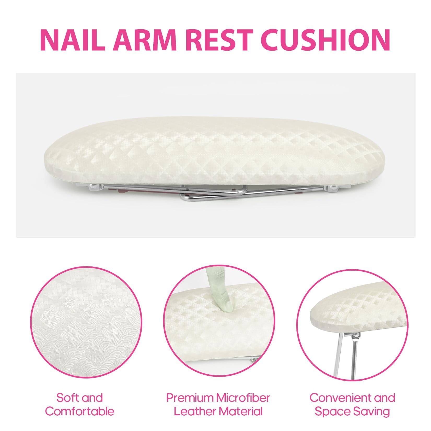 AORAEM soporte cómodo de mano, espuma de alta densidad, reduce fatiga durante la manicura
