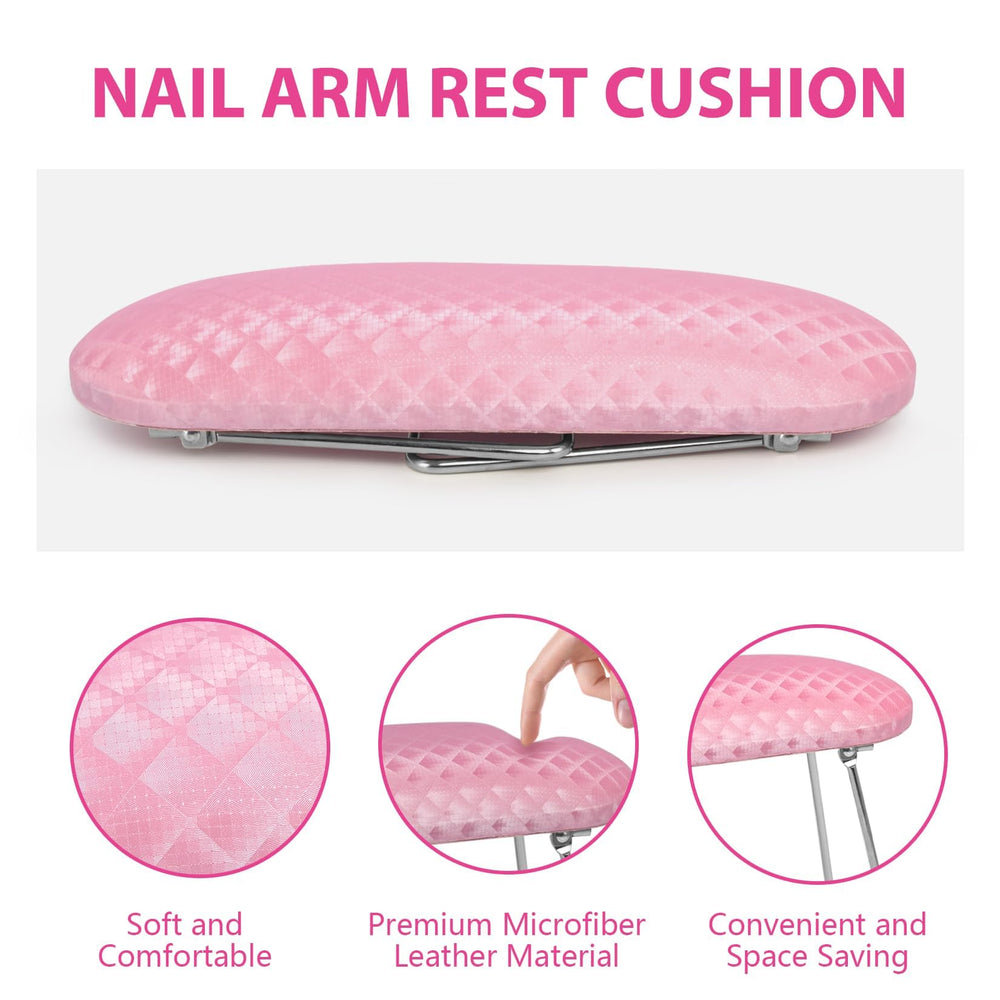 Tapizado en cuero sintético rosa del reposabrazos AORAEM para limpieza fácil.