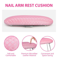 Tapizado en cuero sintético rosa del reposabrazos AORAEM para limpieza fácil.