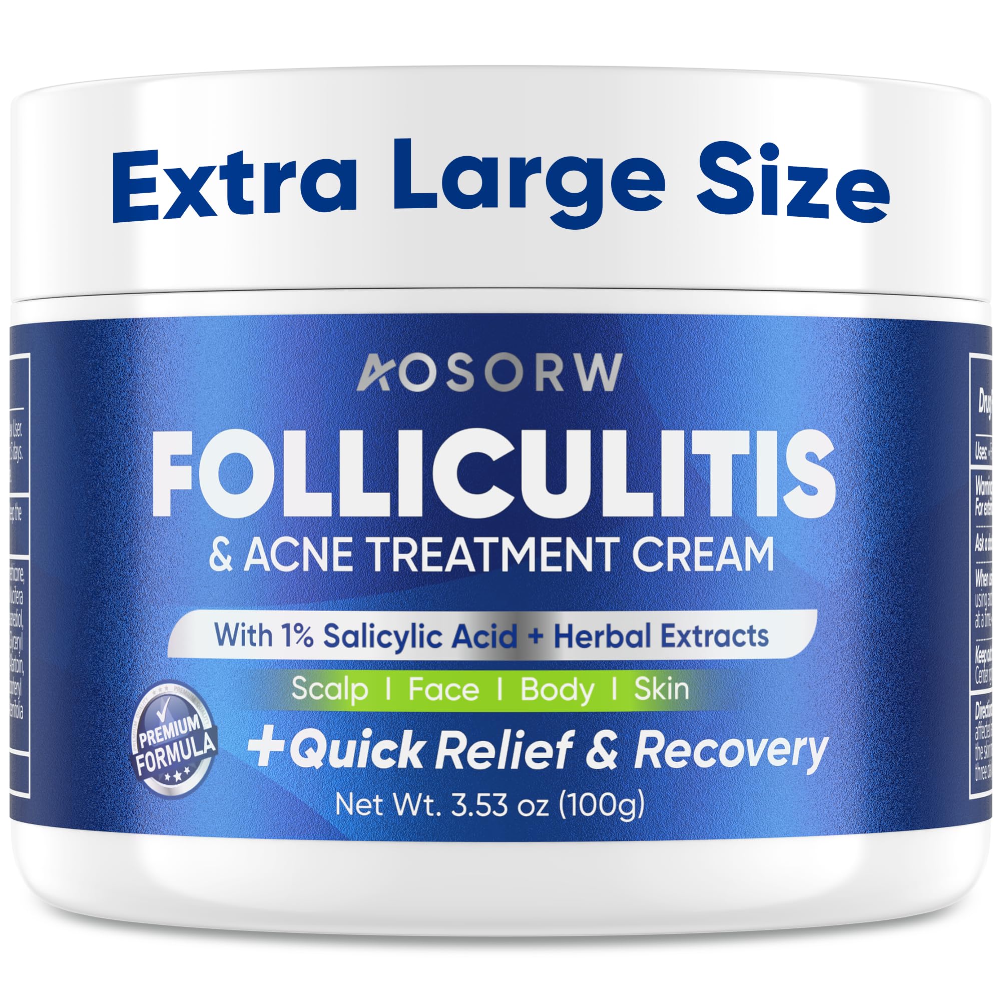 AOSORW crema foliculitis envase compacto para uso diario