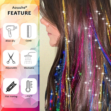 Aouuhe destellos 24 colores: mezcla creativa para looks audaces o sutiles.