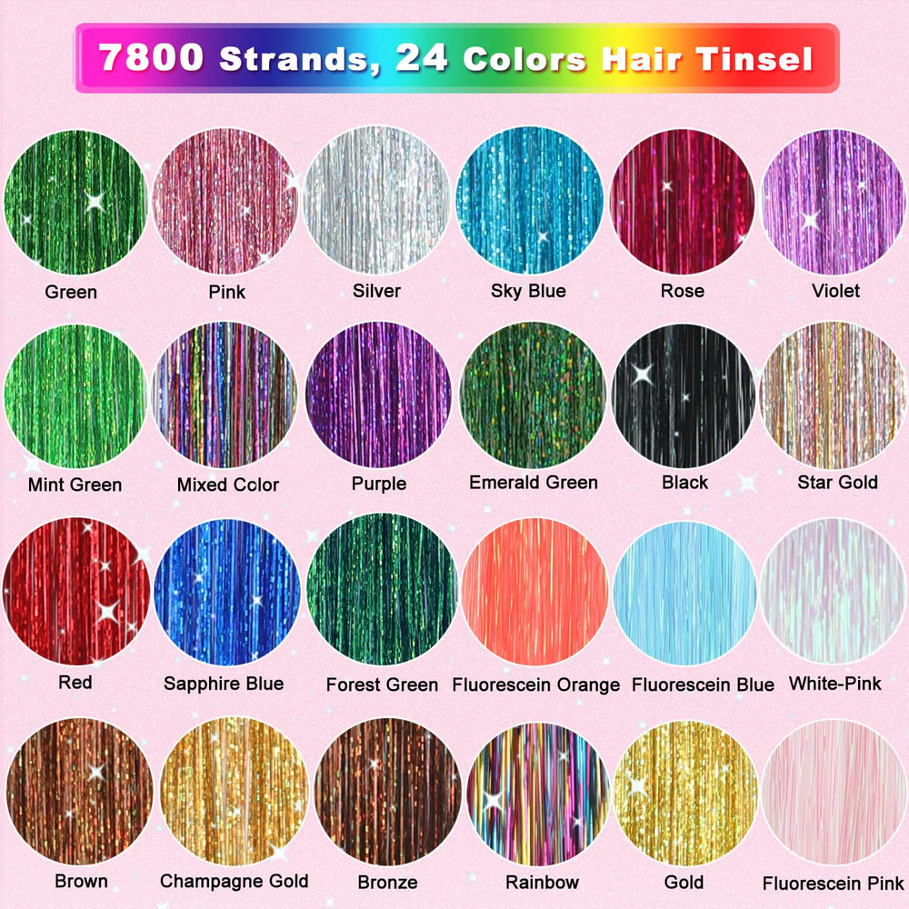 Aouuhe destellos para cabello 48 pulgadas: longitud ajustable para peinados.