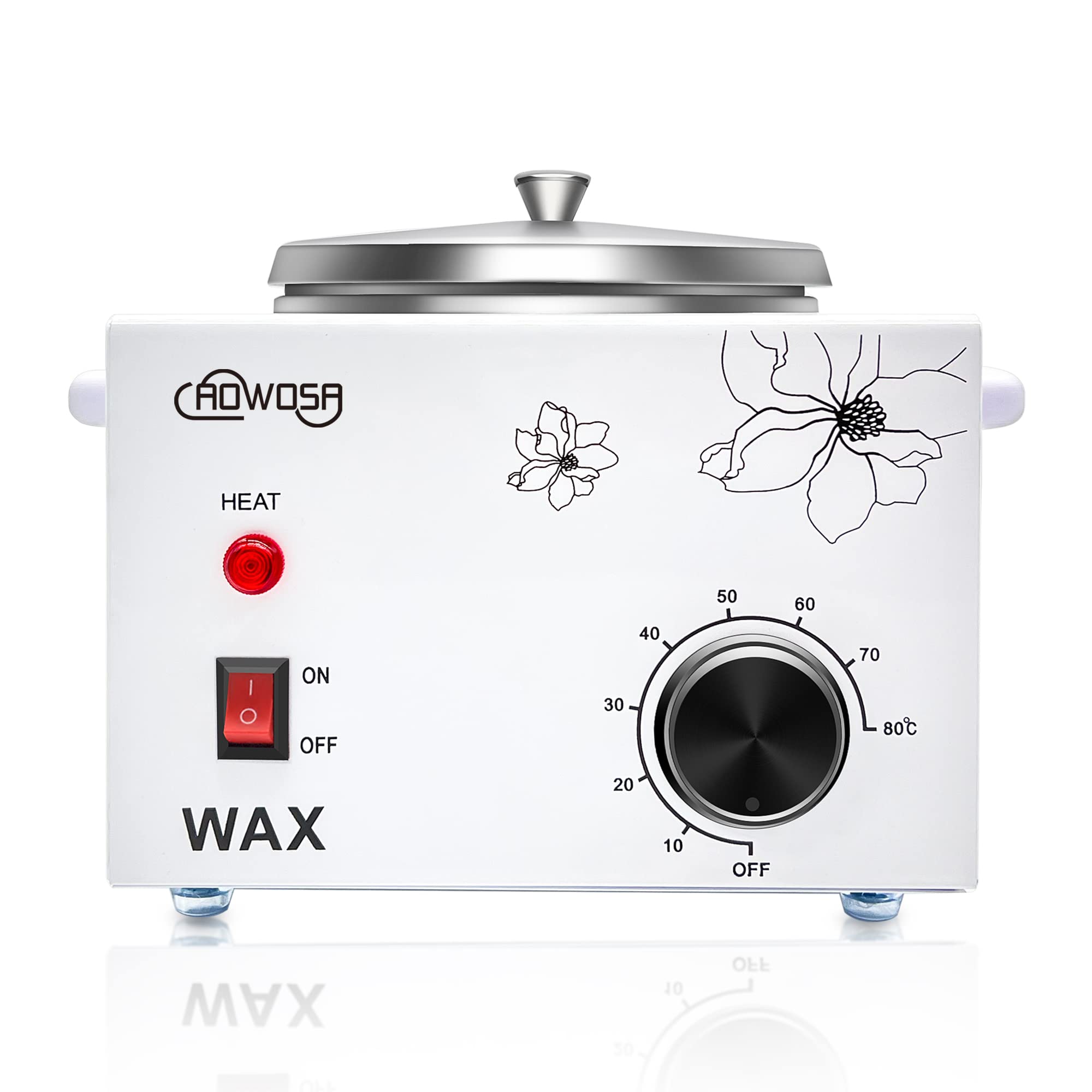 Calentador de cera único de AOWOSA con capacidad de 14 oz para spa en casa.