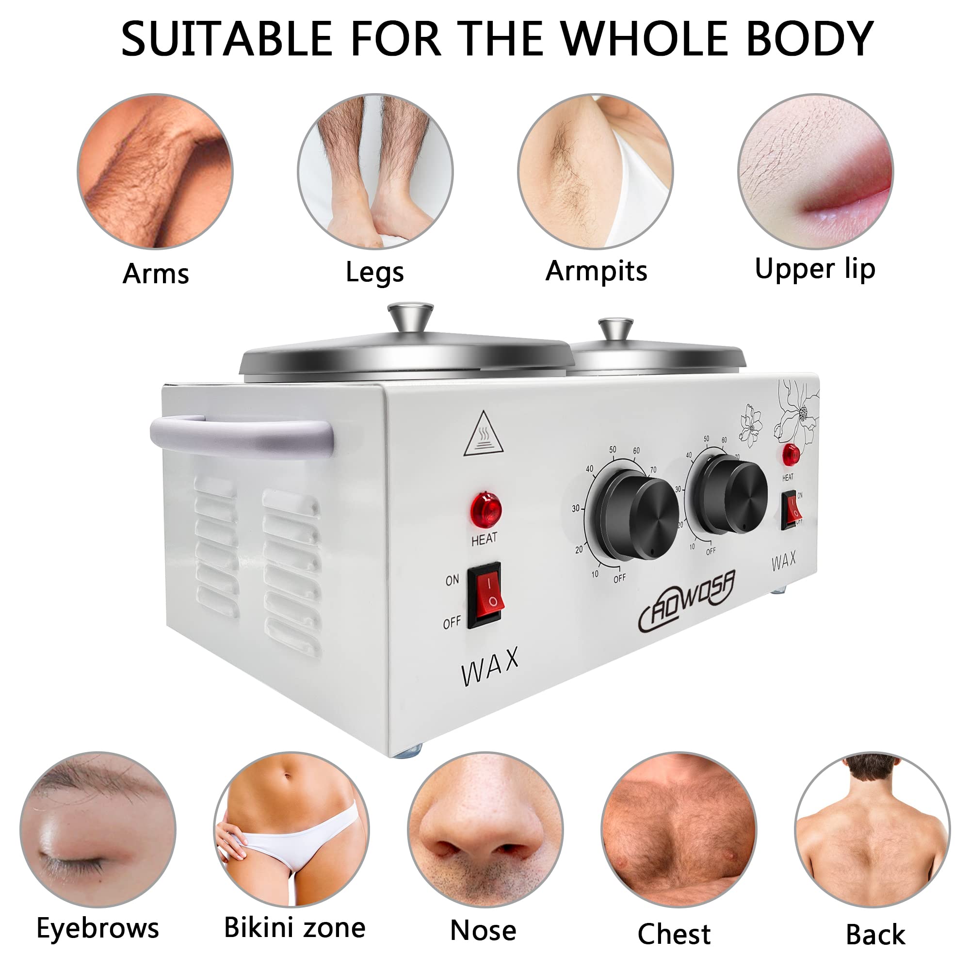 AOWOSA cuerpo de acero inoxidable y aluminio, duradero para salones.