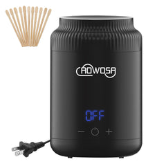 AOWOSA mini calentador de cera en vista frontal, ideal para sesiones rápidas de depilación facial.