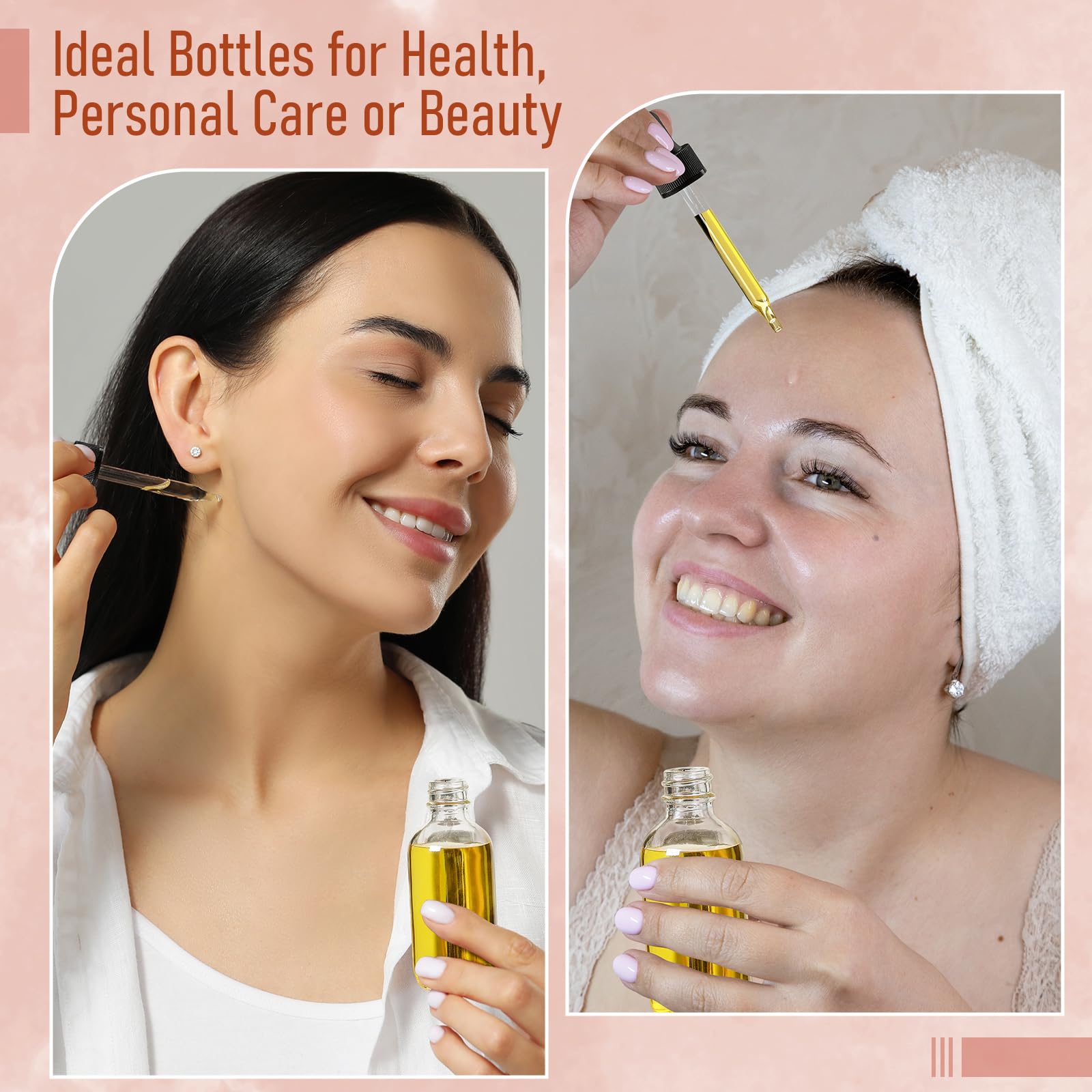 Botella AOZITA de vidrio claro, duradera y transparente para cosméticos.