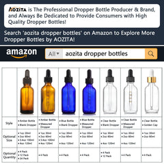 Conjunto AOZITA de botellas ámbar con gotero para fragancias