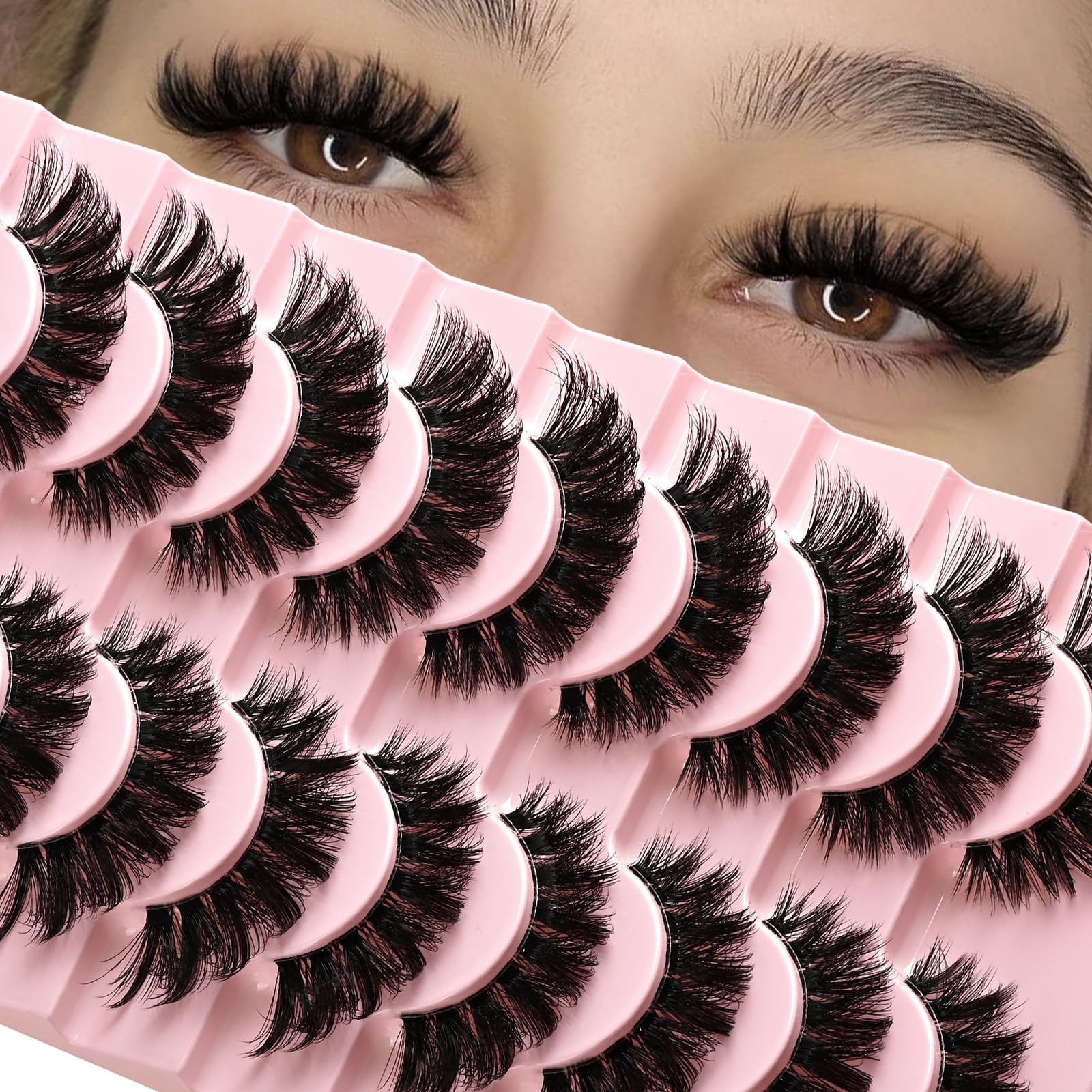 APCYUST Pestañas: ojo gato con volumen para look audaz y definido.