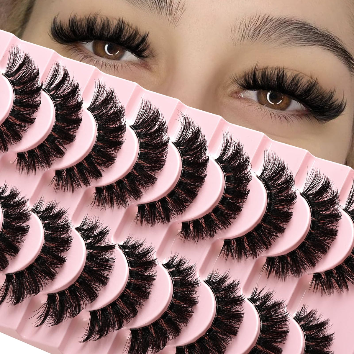 APCYUST Pestañas: ojo gato con volumen para look audaz y definido.